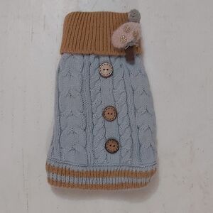 Cozy Knit Dog Sweater with Button Accents